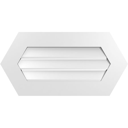 Ekena Millwork Half Round Surface Mount PVC Gable Vent: Functional, w/ 3-1/2"W x 1"P Standard Frame, 30"W x 15"H GVPHR30X1501SF